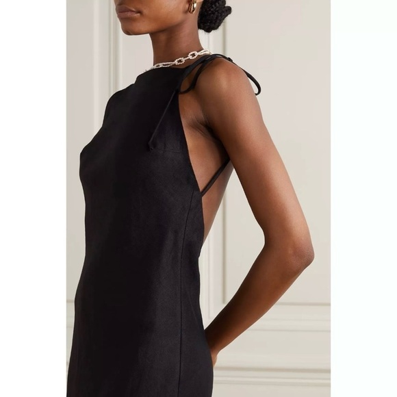 REFORMATION Selia open-back 100% linen maxi dress Sz L NWT - Picture 7 of 8